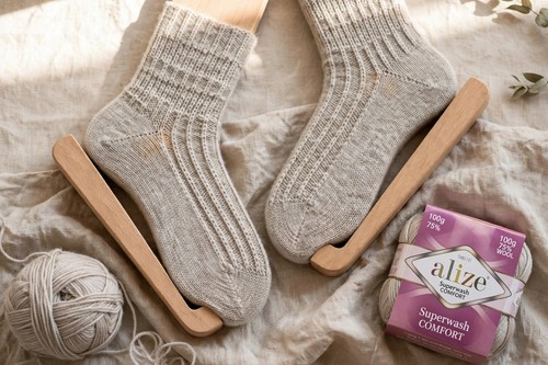 Handgestricte socken 35 - socken, gr.34/35