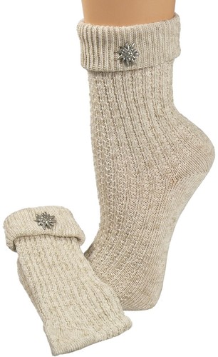 Trachtensocken mit edelweiss - mit,