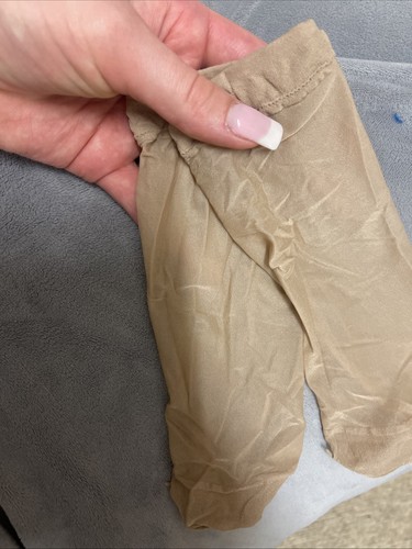 Nylon söckchen beige paar - nylon,