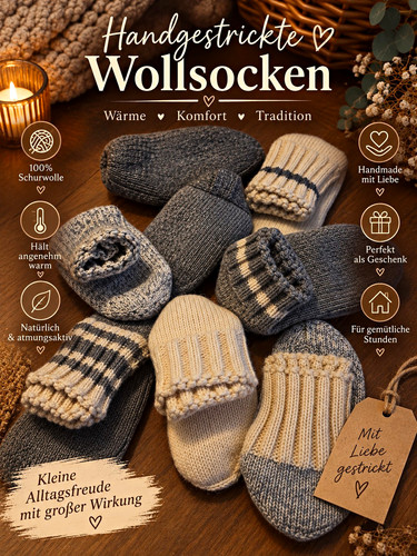 Handgestrickte wollsocken aus - wollsocken,