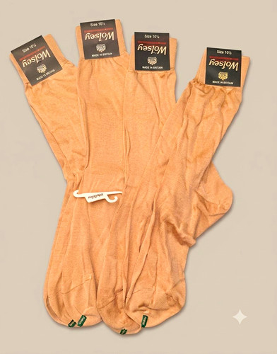 Wolsey seiden socken beige - seiden-socken,