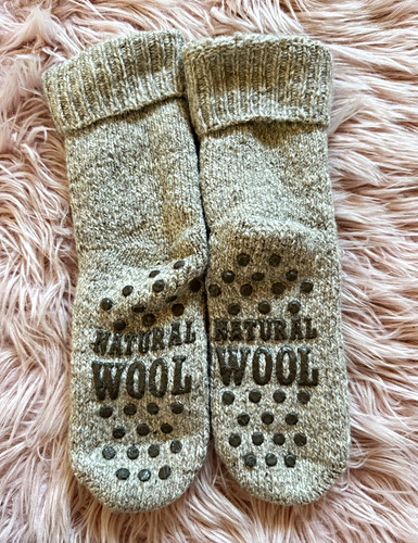 Damen woll kuschelsocken - woll-,
