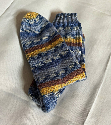 Socken blau grau - socken, blau/grau