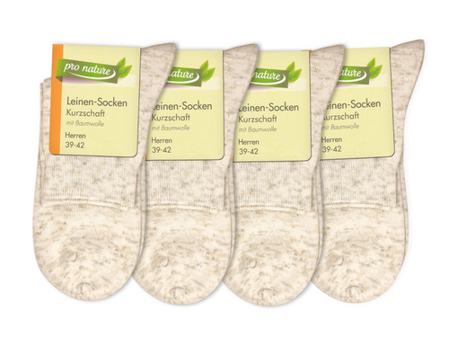 Kurzsocken leinen bund 4 - leinen, (bund,