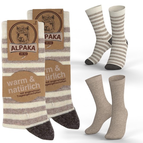 Paar alpaka wollsocken - paar,